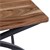 WOMO-DESIGN set de 2 tables d'appoint naturel/fer, 35x40 / 30x35 cm, bois de manguier et fer forgé