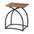 WOMO-DESIGN conjunto de 2 mesas laterais natural/ferro, 35x40 / 30x35 cm, madeira de manga e ferro