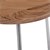 WOMO-DESIGN set de 2 tables d'appoint naturel/argenté, Ø 43x52 / 38x45 cm, en bois de manguier et en fer