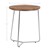Sidebord sæt af 2 naturlige/sølv Ø 43x52 / 38x45 cm rund af mangotræ og jern WOMO-Design