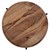 Conjunto WOMO-DESIGN de 2 mesas laterais naturais/preto, Ø 40x55 / 35x50 cm, feitas de madeira de manga e ferro