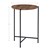 WOMO-DESIGN set de 2 tables d'appoint naturel/noir, Ø 40x55 / 35x50 cm, en bois de manguier et fer.