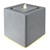 WOMO-DESIGN Springbrunnen grau, mit LED Beleuchtung und Pumpe, 38x39.5x38 cm, aus Kunststoff