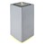 WOMO-DESIGN Springbrunnen grau, mit LED Beleuchtung und Pumpe, 28.5x59x28.5 cm, aus Kunststoff