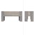 WOMO-DESIGN lit surélevé gris émaillé, 59x77x35 cm, en bois de pin