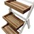 WOMO-DESIGN flower ladder 3 steps with chalkboard, white/brown, 71.5x36.5x5.5 cm, made of wood