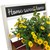 WOMO-DESIGN flower ladder 3 steps with chalkboard, white/brown, 71.5x36.5x5.5 cm, made of wood
