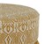 Sitzhocker 38x36 cm Weiß/Gold aus Stoffbezug mit Holzbeine  WOMO-Design