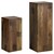 WOMO-DESIGN 2er Set Dekosäulen, quadratisch, braun, aus Akazienholz