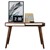 Schreibtisch mit Schublade und offenem Fach 117x75x60 cm Braun aus Sheesham Holz  WOMO-Design