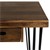 Schreibtisch mit zwei offenen Fächern 110x76x60 cm Braun aus Sheesham Holz  WOMO-Design