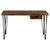 Schreibtisch mit zwei offenen Fächern 110x76x60 cm Braun aus Sheesham Holz  WOMO-Design