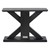 Tischbeine 2er Set 50x37x13 cm Schwarz aus Massivholz WOMO-Design