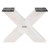 Tischbeine 2er Set 49x38x10 cm Weiß aus Massivholz WOMO-Design