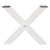 Tischbeine 2er Set 79x73x10 cm Weiß aus Massivholz WOMO-Design