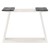 Tischbeine 2er Set 49,5x38x9,5 cm Weiß aus Massivholz WOMO-Design