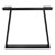 Tischbeine 2er Set 79,5x73x10 cm Schwarz aus Massivholz WOMO-Design