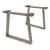 Tischbeine 2er Set 79,5x73x10 cm Grau aus Massivholz WOMO-Design