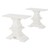 Tischbeine 2er Set 33x37x15 cm Weiß aus Massivholz WOMO-Design