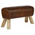Sitzbank 86x47x30 cm braun aus Mangoholz und Büffelleder WOMO-Design