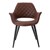Dining chair set of 2 63x63 cm brown imitation leather WOMO-DESIGN