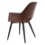 Conjunto WOMO-DESIGN de 2 cadeiras de jantar, castanhas, 63x63 cm, feitas de imitação de couro