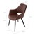 Jídelní židle set 2 63x63 cm hnedá umelá kuže WOMO Design