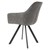 Spisebordsstol sæt af 2 med ryg og armlæn grå fløjl WOMO Design
