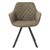 WOMO-DESIGN set of 2 dining chairs olive, with back and armrests, made of velvet with metal legs