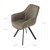 WOMO-DESIGN zestaw 2 krzesel do jadalni oliwkowy, z oparciem i podlokietnikami, wykonane z aksamitu z metalowymi nogami