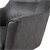Cadeira WOMO-DESIGN com apoio de braços em grafite, 76x76x74 cm, em micro pele com aspecto acamurçado