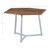 WOMO-DESIGN conjunto de 2 mesas laterais natural/branco, 73x56 / 56x48 cm, madeira de manga maciça e ferro