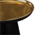 Bocný stolík Ø 50 cm zlato-cierny matný kov WOMO-Design