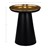 Bocný stolík Ø 50 cm zlato-cierny matný kov WOMO-Design