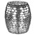 Beistelltisch 39x44,5 cm Silber aus Eisen und Metall WOMO-Design