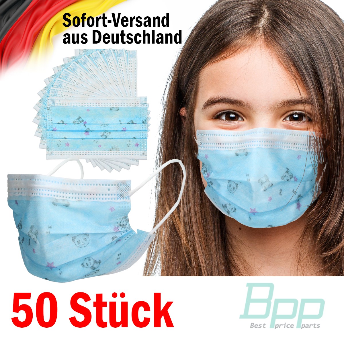 Indexbild 4 - Mundschutz Maske Einweg 50 Stück Mund-Nasen-Schutz 3lagig Gesicht Schutzmaske OP