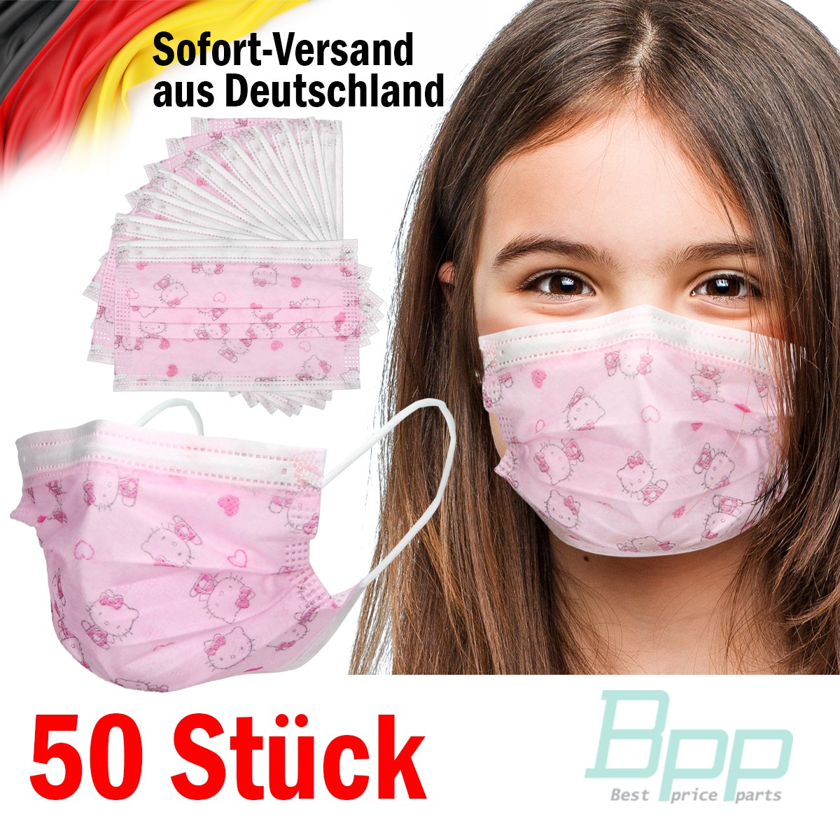 Indexbild 9 - Mundschutz Maske Einweg 50 Stück Mund-Nasen-Schutz 3lagig Gesicht Schutzmaske OP