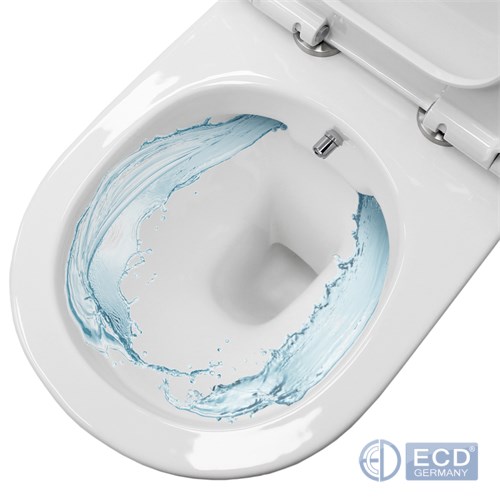 Spülrandloses WC Hänge Toilette Softclose Absenkautomatik Deckel Bidet-Funktion