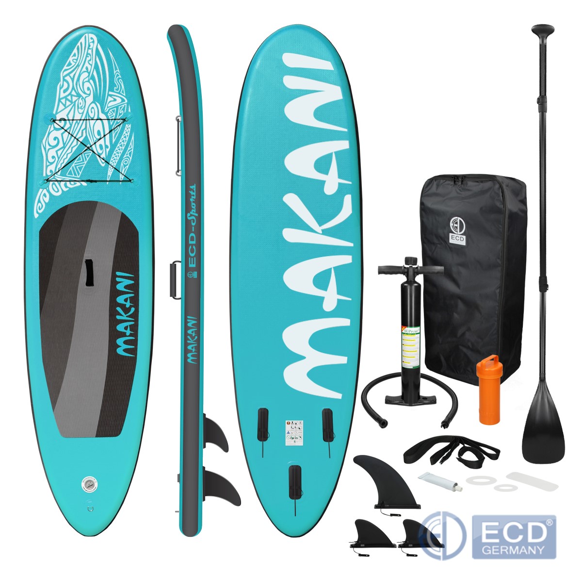 Details zu  Stand Up Paddle Board SUP Surfboard Makani Paddelboard Paddling aufblasbar 320cm Super willkommener Versandhandel
